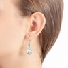Austrian Crystal Teardrop Dangle Hook Earrings for Women 14K Gold