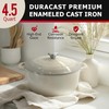 MÜELLERHOME 4.5 QT Enameled Cast Iron Dutch Oven, Heavy-Duty Casserole