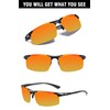 Duco Men's Sports Carbon Fiber Temple Polarized Sunglasses 100% UV