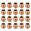 sourcing map 50Pcs Threaded Inserts, M10-1.5x15 Zinc Alloy Hex-Flanged Nut
