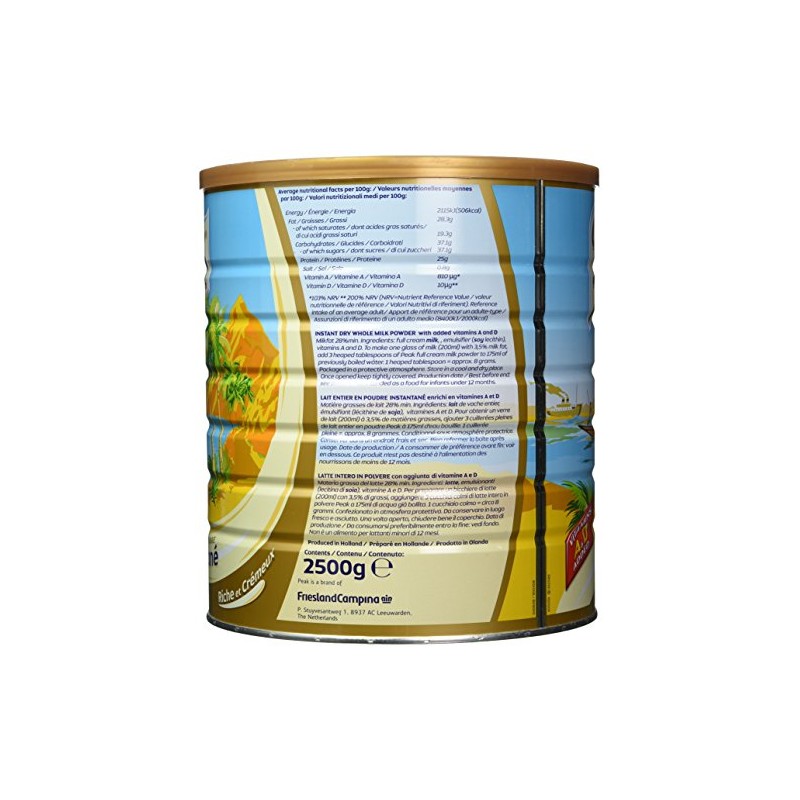 Peak Dry Whole Milk Powder, 2500 Gram