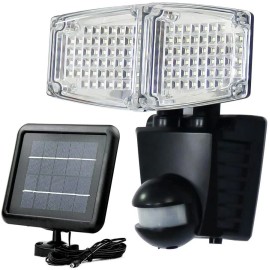 ForcetekDATA Solar Power Motion Sensing Outdoor 1500LM Dual Head Security Light