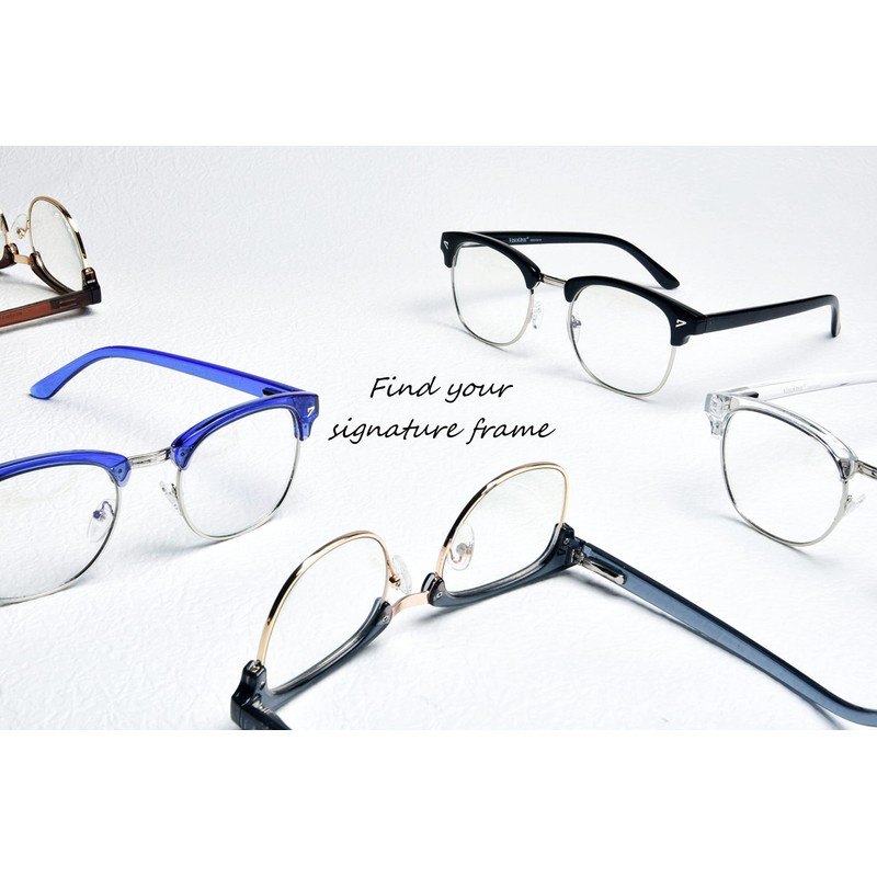 VISOONE Lightweight Blue Light Blocking Glasses Square with Anti Computer