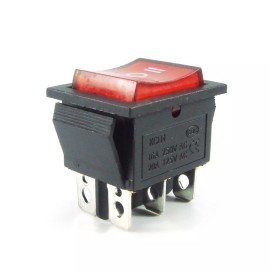 Unbranded/Generic 2 Red Rocker Switch LED Backlight ON/OFF/ON 3-Position DPDT 15A 250V/20A 125V AC
