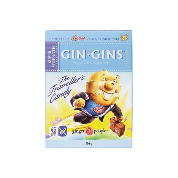 THE GINGER PEOPLE Gin Gins Ginger Candy Super Strength 84g, 6 Boxes (Extra 5% off)