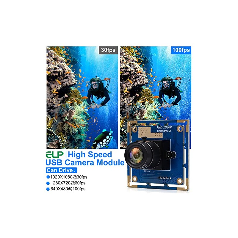 ELP 2megapixel HD Libre de Conductor de Soporte de cámara