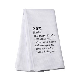 Cat Themed Kitchen Towel Cat Definition Kitchen Towel Cat Owner Gift Cat Mom Gift Cat Lover Gift (Cat Themed T)