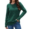VIISHOW Women's Solid Knit Cable Knit Sweater Casual Long Sleeve
