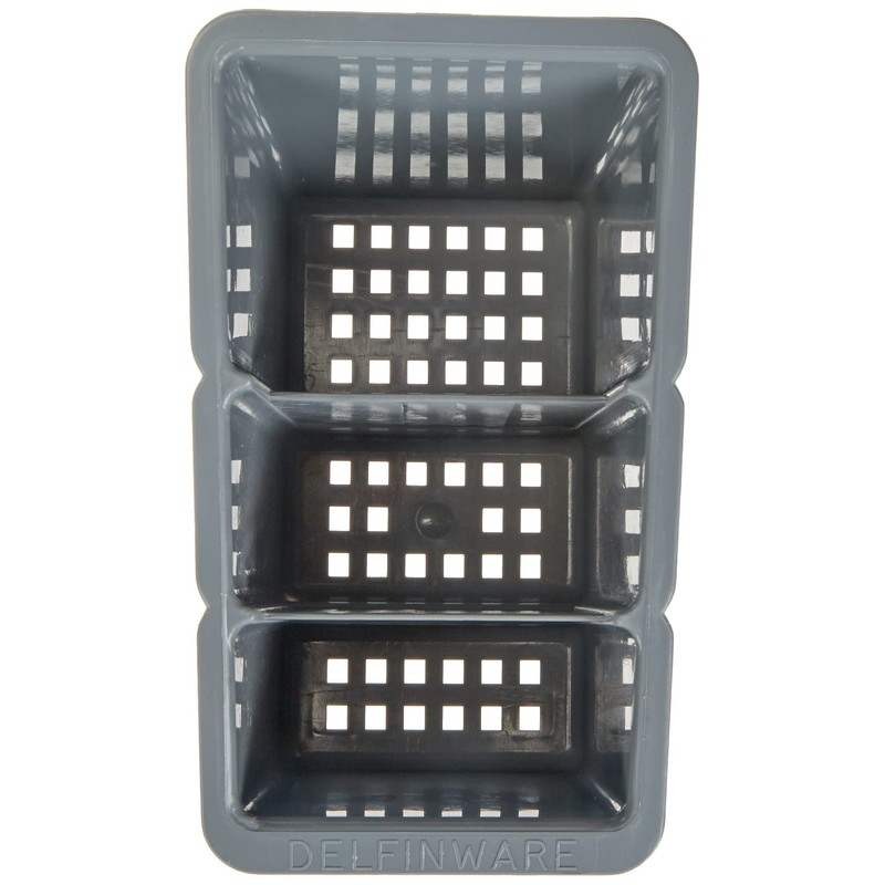 Delfinware Plastic Cutlery Box, Grey, 19 x 10.5 x 13