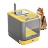 LCZLBRRD Upgraded Fully Enclosed Cat Litter Box with Lid, Covered