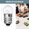 Honoson 20 Pieces E10 Miniature Screw Light Bulbs Replacement E10