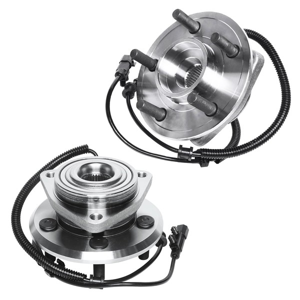 Detroit Axle - 2 Front Wheel Bearing Hubs for 08-12 Jeep Liberty 07-11 Dodge Nitro, Bearing Hubs 2008 2009 2010 2011 Replacement Wheel Bearing and Hubs Assembly Set