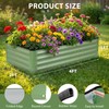 IGOHEALS 2 Pack 4x2x1 Ft Galvanized Raised Garden Bed, Green