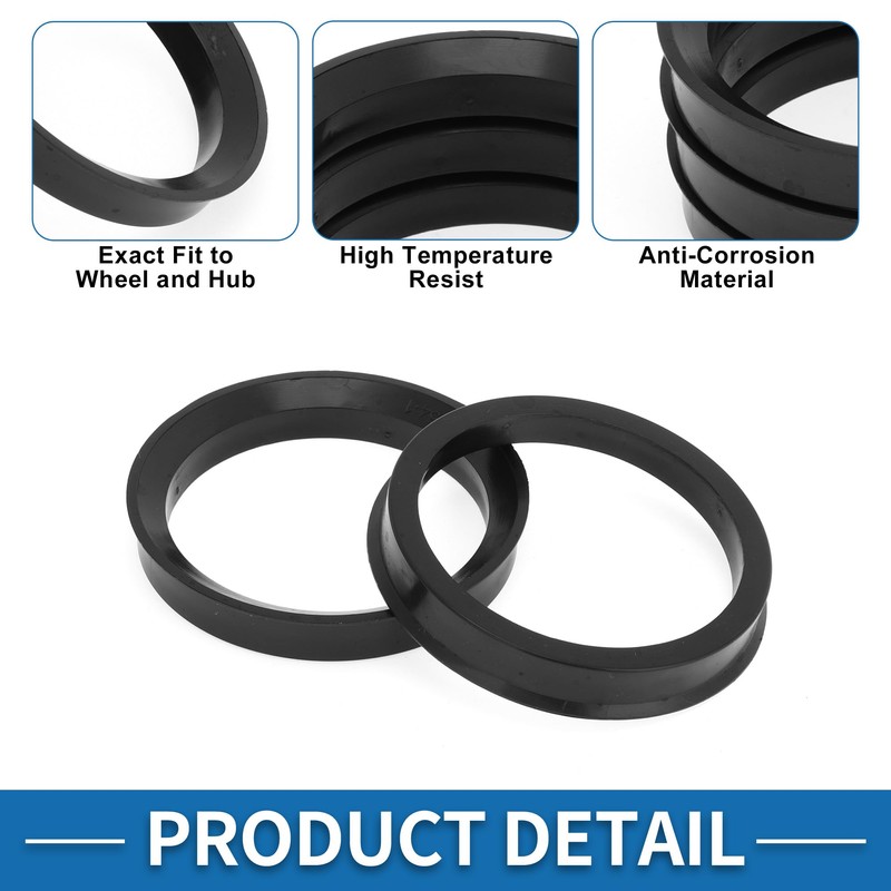 A ABSOPRO Wheel Hub Centric Ring Durable OD 64.1mm to