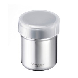 Westmark Puderzuckerstreuer, Mit Frischhaltedeckel, Fassungsvermögen: ca. 80 – 100 gr, Kunststoff/Rostfreier Edelstahl, Silber/Transparent, 69502260