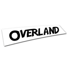 Overland car Window Decal/Sticker for Any Smooth Surface. Waterproof. Will Last up to 7 Years. for Tacoma, JKS, Wranglers, Laptops ect.. (4", Black)