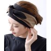 VINGTAINE HB-104-KHABK- Bi-Color Hair Band, Turban, Two Tone Reversible, Solid,