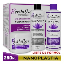 Keratina Alaciante Permanente Sin Formol Nanoplastia Kit                                                                                              