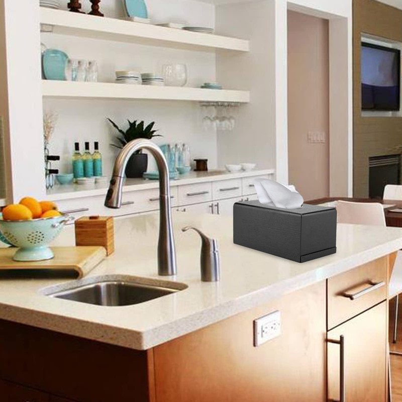 Caja de Pañuelos de de bambú Rectangular, Caja de Pañuelos