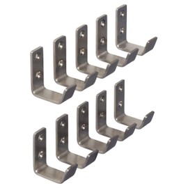 Sandra modern coat hook stainless steel coat hook, matt brushed stainless steel, 52 x 19 mm, rust-proof clothes hooks made of stainless steel V2A, incl. Mounting materials.