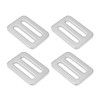 ECSiNG 4pcs Stainless Steel Webbing Double Hole Buckle Sliding Buckle