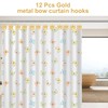 YanKiTour Bow Shower Curtain Hooks, 12 Pack Metal Decorative Rings,
