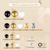 137pcs Black Gold Balloons Arch Kit - 18/12/10/5 Inch Gold