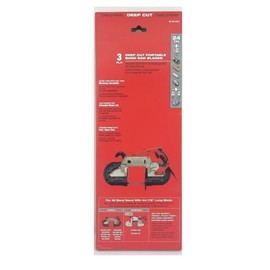FitseN Suitable for Milwaukee 44-7/8-Inch 24-TPI Bi-Metal Deep Cut Band Saw Blade - 3pk, Model #48-39-0531, red