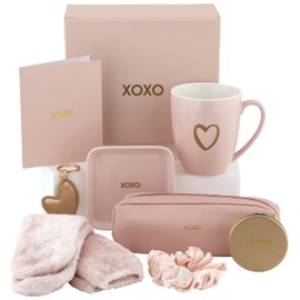 Give n Glow Gift Basket for Teen Girls Birthday Gifts for Girlfriend Set for Women I Love You for Her Birthday Box for Teenage Girls Daughter Granddaughter College Wife Sister Best Friends Pink