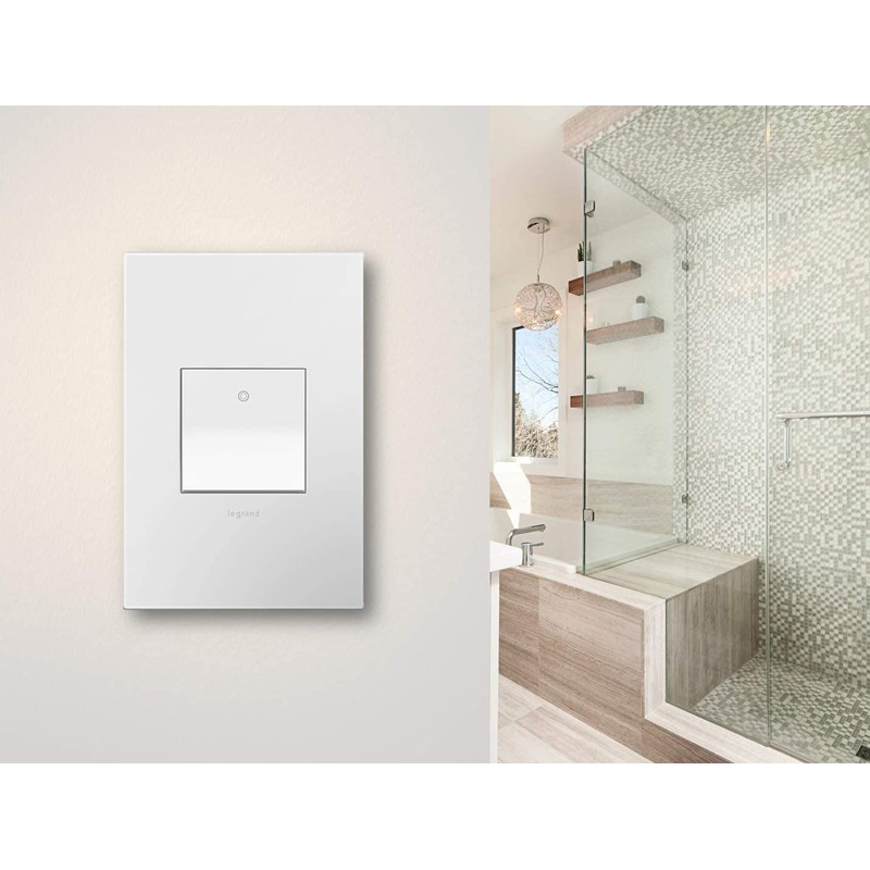 Legrand adorne 20A 4-Way Paddle Switch in Gloss White Finish