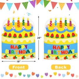 Fancy Land 2 Pcs Birthday Chair Cover for Classroom Happy Birthday Seat Cover for Kids Birthday Party Decorations for Classroom School Home Office