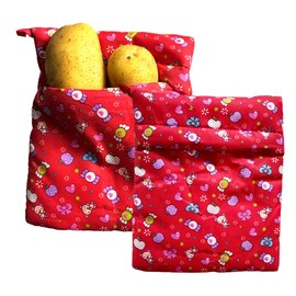 Reusable Microwave Potato Baking Bags, 2 Pack, 10.5 x 8.5 inches Microwave Baking Pouch Perfect for Baked Potatoes, Sweet Potatoes, Corn, and More,