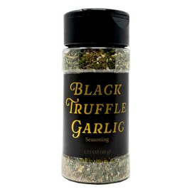 Black Truffle Garlic Seasoning, Black Truffle Salt with Garlic, Dairy-Free Seasoning for Fries, Popcorn, Steak 1.73 Ounce
