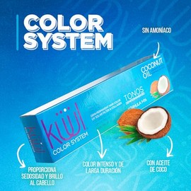 KÜÜL - Color System Tinte Permanente para Cabello Tono 9.1 90 ml, con Aceite de Coco, Filtro UV y Colágeno, Prolonga Intensidad del Color, Aporta Hidr