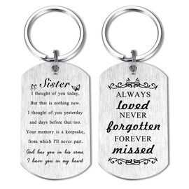 Alotozo Sister Memorial Gifts - In Memory of Sister Keyring Gift - Sympathy Gifts for Loss of Sister - Sister Bereavement Gifts Idea