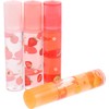 4 Piezas Brillo Labial Transparente, Hidratante, Sabor a Fruta