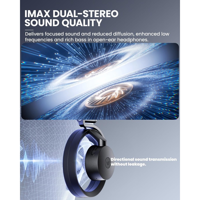 Weofly Mixer Open Ear Headphones, Wireless Headphones with Qualcomm aptX
