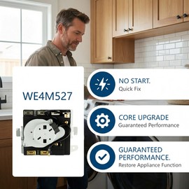 Upgrade W10745655 W10857612 Dryer Timer Replace W10857612VP WPW10745655 Compatible with Whirlpool Maytag Amana Admiral Roper Inglis Crosley NED4655EW1 RED4516FW0 RED4640YQ0 RED4640YQ1 Timer 2-Year Qa