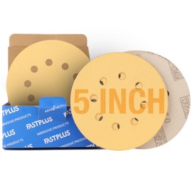 5 Zoll 8 Loch Schleifpapier Klettverschluss 60/80/120/150/180/240/320/400 Körnung Schleifscheiben Aluminiumoxid Schleifpapierscheibe 48 Stück Exzenterschleifpapier