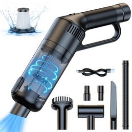 Unipampa Handstaubsauger kabellos akku, Wiederaufladbarer Tragbarer autostaubsauger 6500Pa, handsauger mit Waschbar HEPA-Filter für Auto Zuhause Wohnmobil Tierhaare