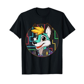 Djing Dj Fox Furry tshirt Furries Tail Ears Cosplay Shirt T-Shirt