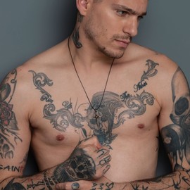 925 Sterling Silver Cross Necklace for Men Pendant for Men Nail Cross Pendant Oxidised Cross Pendant Chain Gothic Punk Rock Jewellery Men Gift (Sterling Silver Ball Chain)