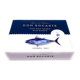 Don Bocarte Wild Bluefin Tuna Belly (Ventresca) – Preserved in Extra Virgin Olive Oil – Product of Spain – 7.59 OZ - 215g Tin