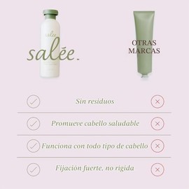 SALEE. Crema De Peinado Salée Para Mujeres Y Niños | Crema Suavizante Sin Enjuague Anti-Frizz Para Todo Tipo De Cabello | Fijación Flexible Y Brillo |