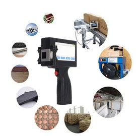 Handheld Inkjet Printer, Portable Intelligent Handheld Printer with LED Touch Screen, Quick Drying, 12.7mm for Text QR Code/Barcode/Batch Number/Label/Picture/Date Printer