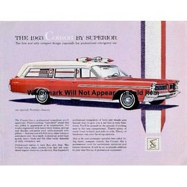 Consort 1963 Ambulance Sales Brochure Photograph Print 8.5x11"