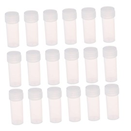 Healvian 50pcs Plastic Vials with Resistant Caps Portable Sample Containers for Medication Pills Powders Small Items for Pharmacies Labs Travel