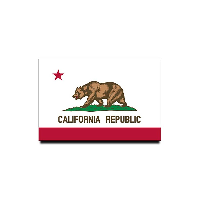 California Flag Fridge Magnet Los Angeles San Francisco Travel Souvenir