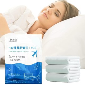 Twin XL Disposable Bed Sheets with Quilt Cover and Pillowcase, Travel Bedding for Hotel, No Need Wash