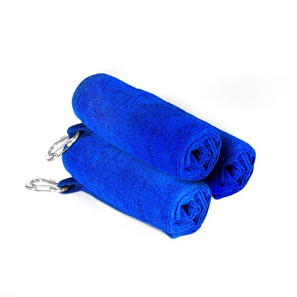 Booms Fishing B0T Microfiber Fishing Towel with Clip, Blue